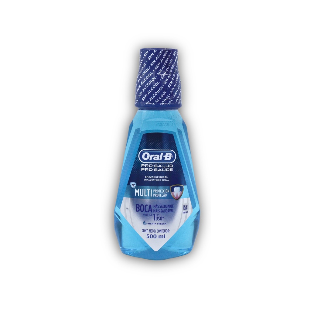 ORAL-B COMPLETE ENJUAGUE BUCAL 500 ML LIMPIEZA PROFUNDA ZERO ALCOHOL SABOR MENTA FRESCA LAB P&G