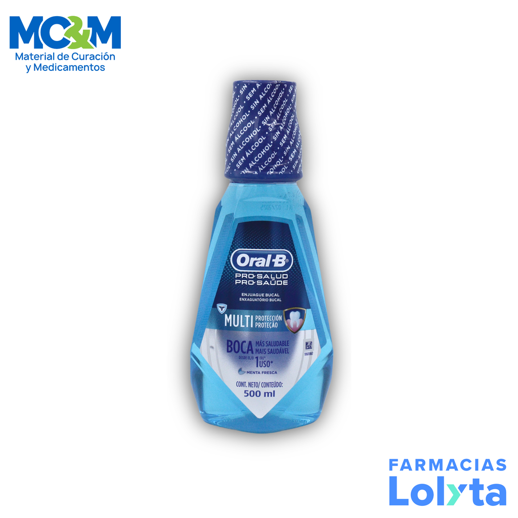 ORAL-B ENJUAGUE BUCAL PRO SALUD MULTI PROTECCION SABOR MENTA FRESCA 500ML LAB P&G