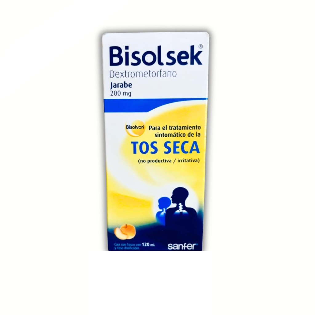[1806] BISOLSEK BISOLVON JARABE 200MG/100ML FCO C/120ML DEXTROMETORFANO LAB SANFER
