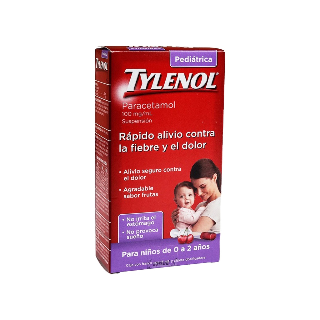 [1812] TYLENOL PEDIATRICO SUSPENSION 100 MG/ML FCO C/15 ML SABOR FRUTAS PARACETAMOL LAB JANSSEN-CILAG