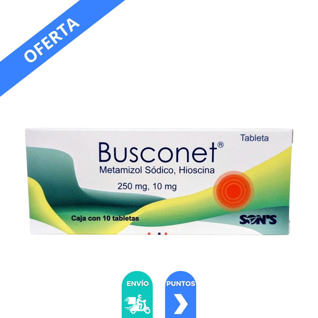 [1841] METAMIZOL SODICO BUTILHIOSCINA 250/10 MG C/10 TAB BUSCONET LAB SONS