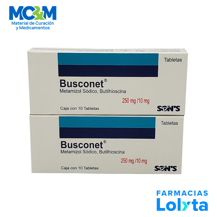 METAMIZOL SODICO BUTILHIOSCINA 250/10 MG C/10 TAB BUSCONET LAB SONS