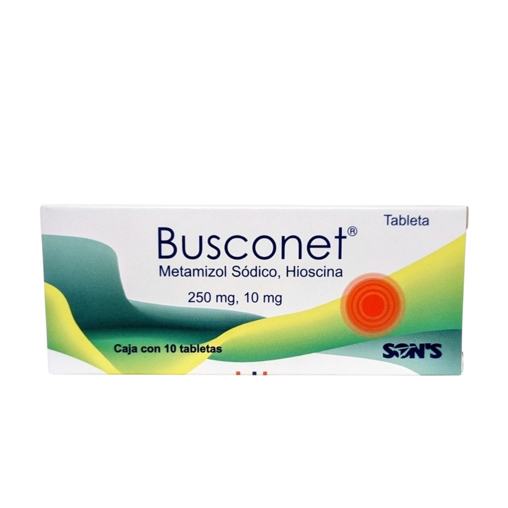 METAMIZOL SODICO BUTILHIOSCINA 250/10 MG C/10 TAB BUSCONET LAB SONS