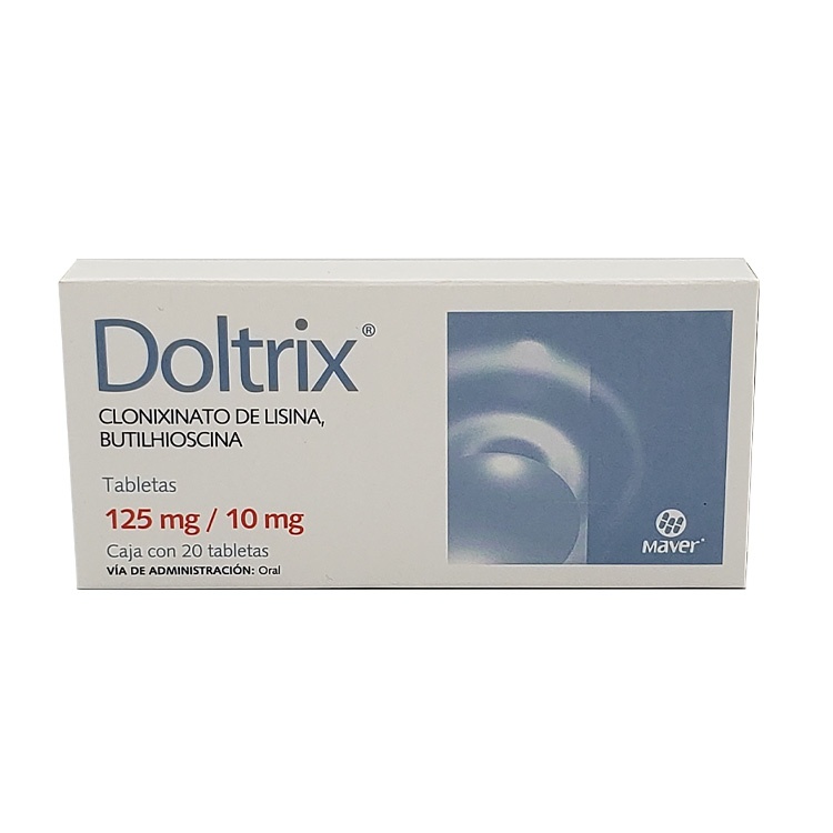 CLONIXINATO DE LISINA BUTILHIOSCINA 125/10 MG C/20 TAB DOLTRIX LAB MAVER