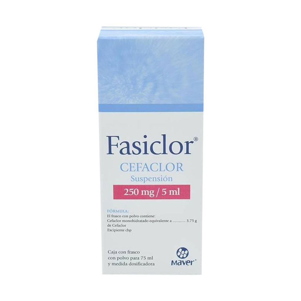 CEFACLOR SUSP 250 MG/5 ML FCO C/75 ML FASICLOR LAB MAVER