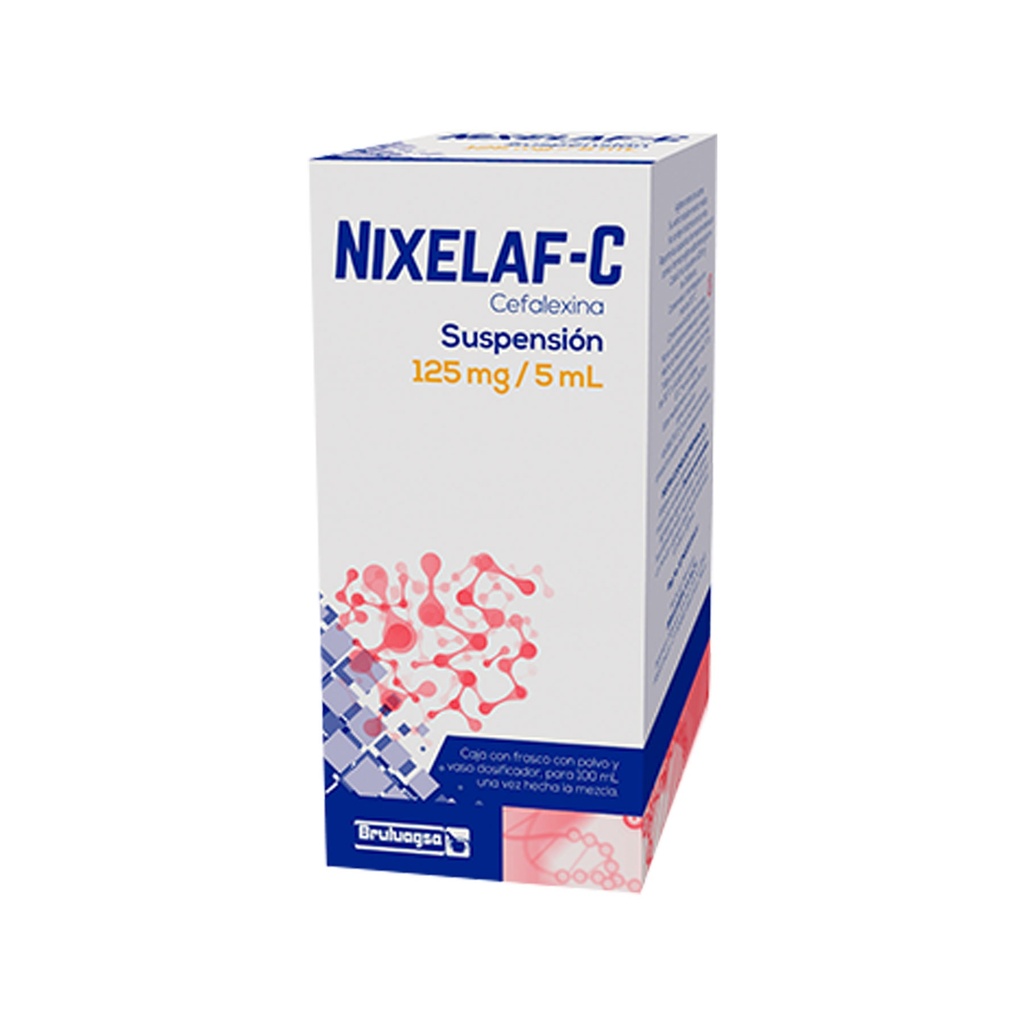 [2245] CEFALEXINA SUSP 125 MG/5 ML FCO C/100 ML NIXELAF-C LAB BRULUAGSA