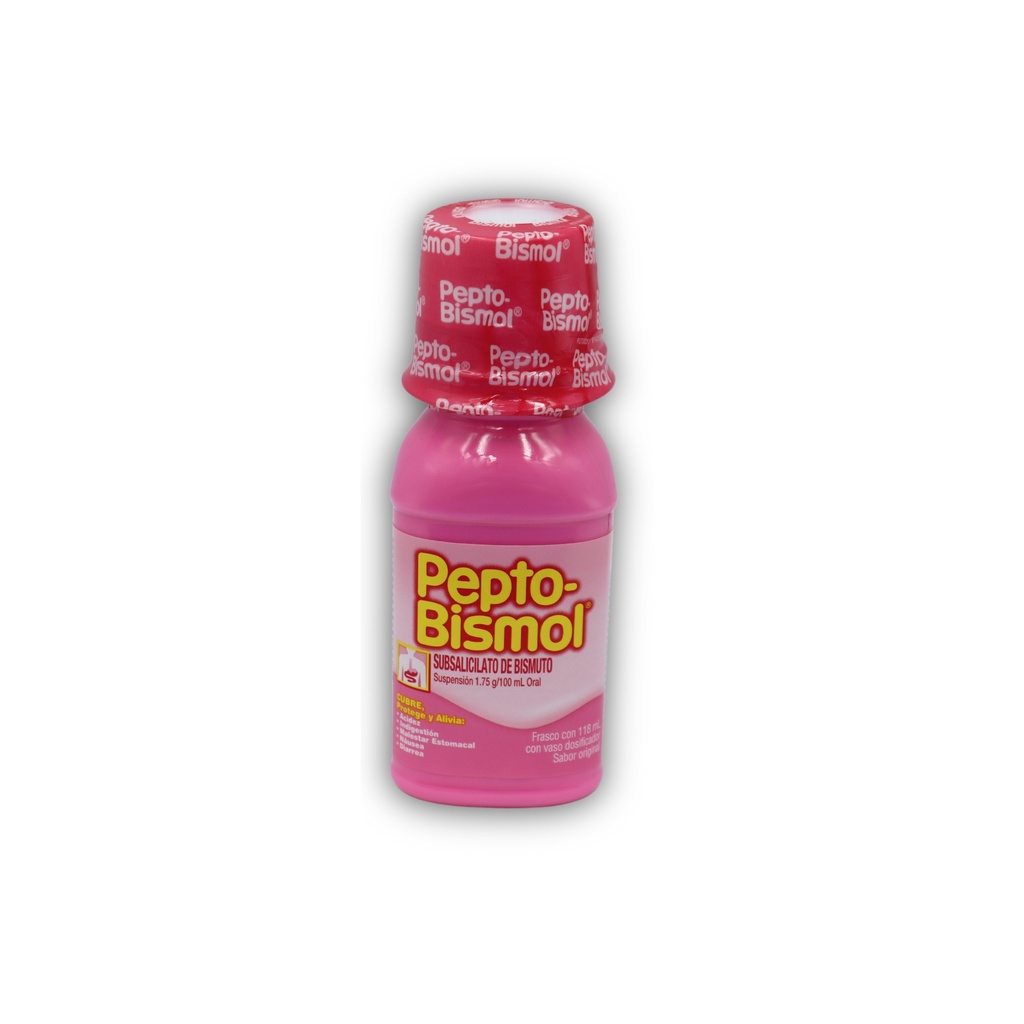 PEPTO-BISMOL SUSP ORAL 1.75 G/100 ML C/118 ML SUBSALICILATO DE BISMUTO LAB P&G