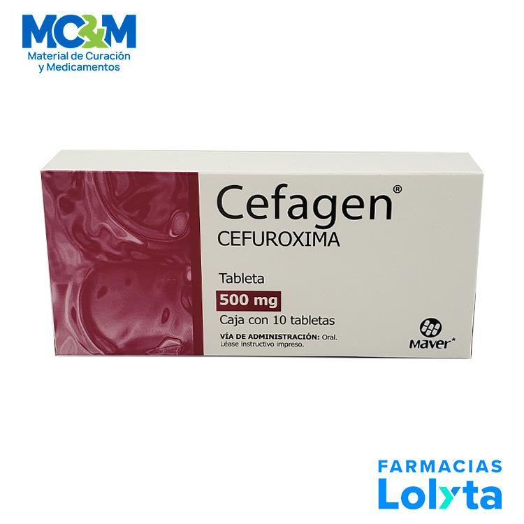 CEFUROXIMA 500 MG C/10 TAB CEFAGEN LAB MAVER