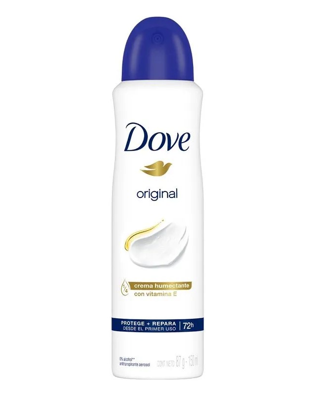 ANTITRANSPIRANTE EN AEROSOL DOVE ORIGINAL 72 H 87 G/150 ML