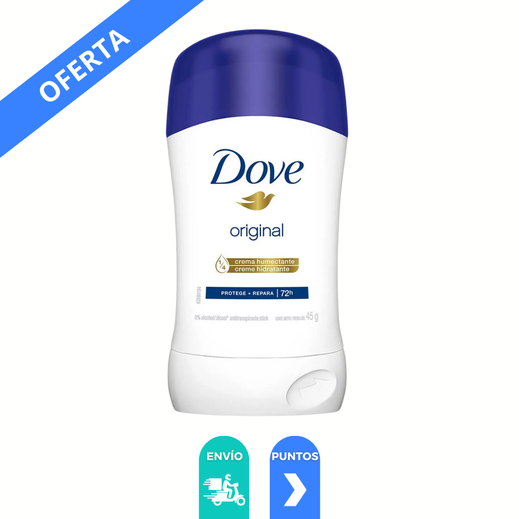 ANTITRANSPIRANTE EN BARRA DOVE ORIGINAL 72 H 45 G UNILEVER