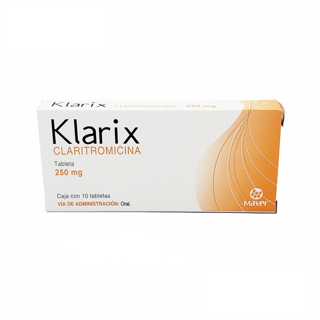 CLARITROMICINA 250 MG C/10 TAB KLARIX LAB MAVER