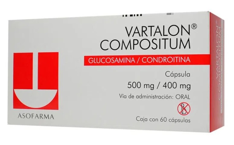 VARTALON COMPOSITUM 500/400 MG C/60 CAP GLUCOSAMINA CONDROITINA LAB ASOFARMA