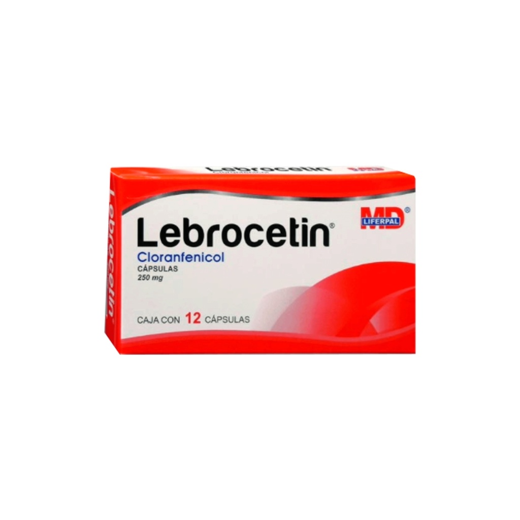 CLORANFENICOL 250 MG C/12 CAP LEBROCETIN LAB LIFERPAL MD