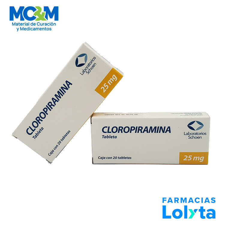 CLOROPIRAMINA 25 MG C/20 TAB LAB SCHOEN