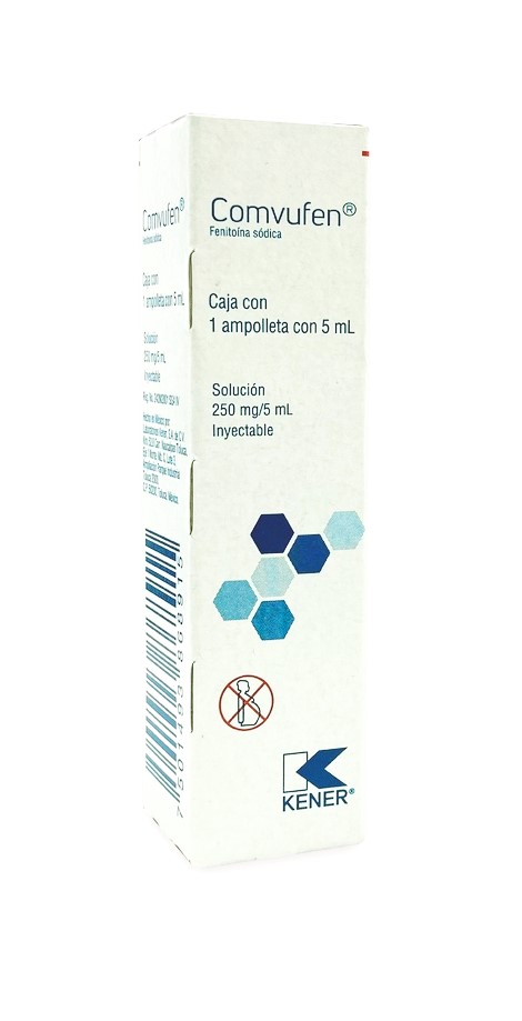 FENITOINA SODICA SOL INY 250 MG/5ML COMVUFEN LAB KENER