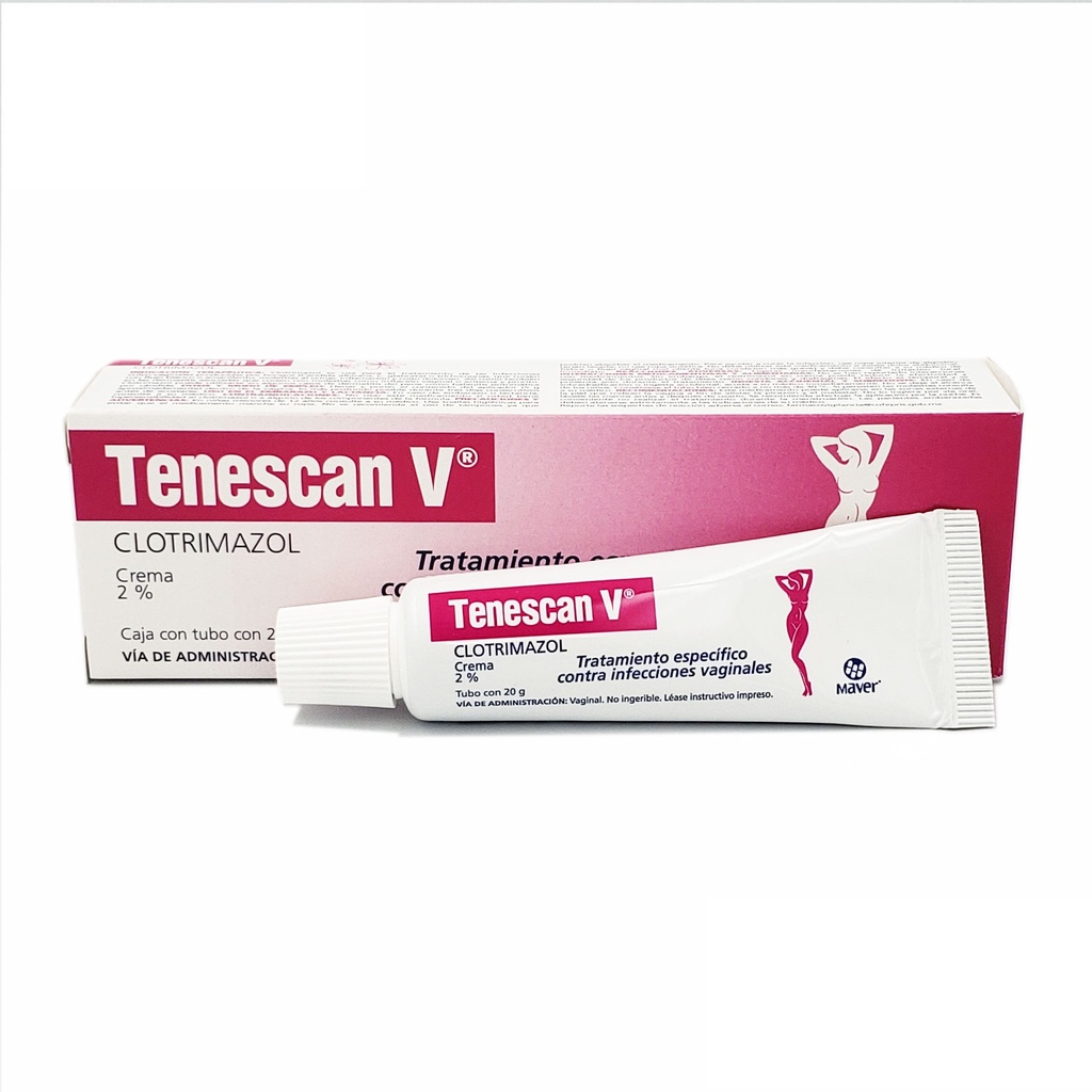 CLOTRIMAZOL CREMA 2% TUBO C/20 G 3 APLICADORES TENESCAN V LAB MAVER