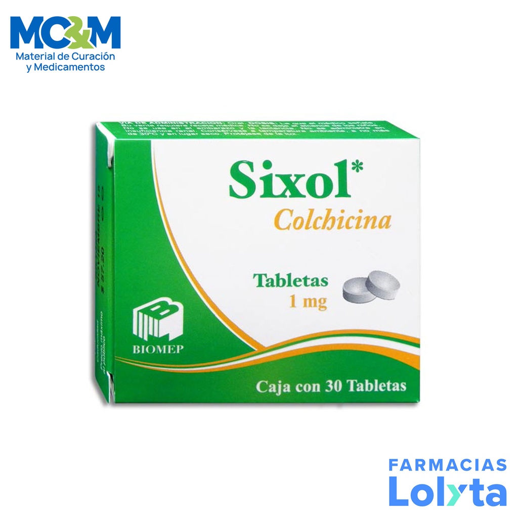 COLCHICINA 1 MG C/30 TAB LAB BIOMEP