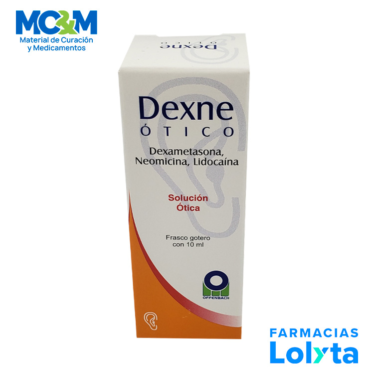 DEXAMETASONA NEOMICINA LIDOCAINA SOL OTICA 1/3.5/15 MG/ML FCO GOTERO C/10 ML DEXNE OTICO LAB OFFENBACH