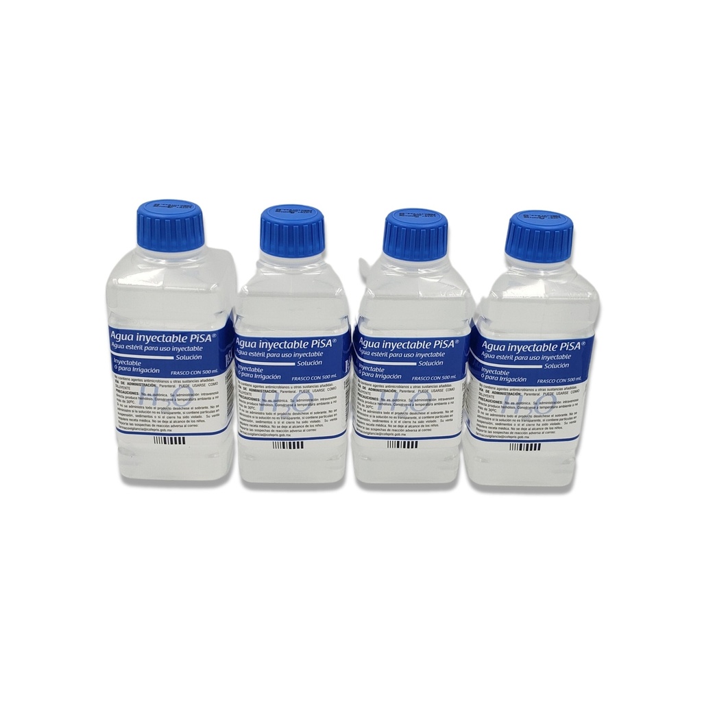 [1934] AGUA INYECTABLE ESTERIL 500 ML INYECTABLE O IRRIGACION LAB PISA