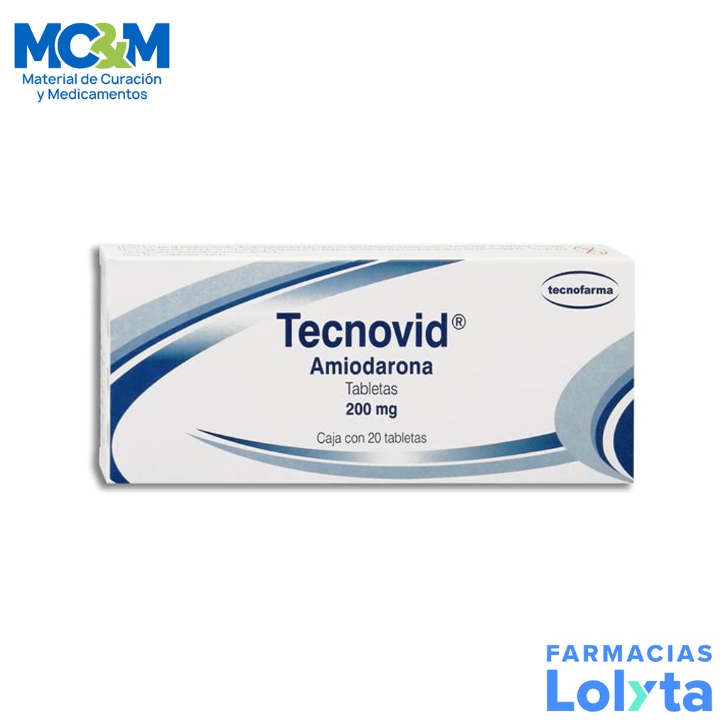 AMIODARONA 200 MG C/20 TAB TECNOVID LAB TECNOFARMA