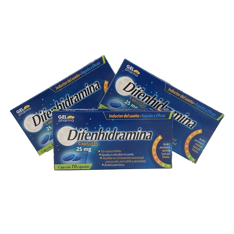 DIFENHIDRAMINA 25 MG C/10 CAP LAB GELPHARMA