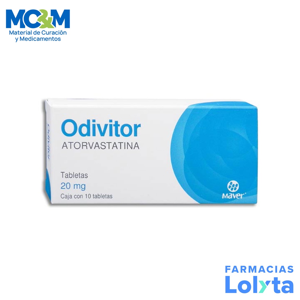 ATORVASTATINA 20 MG C/10 TAB ODIVITOR LAB MAVER