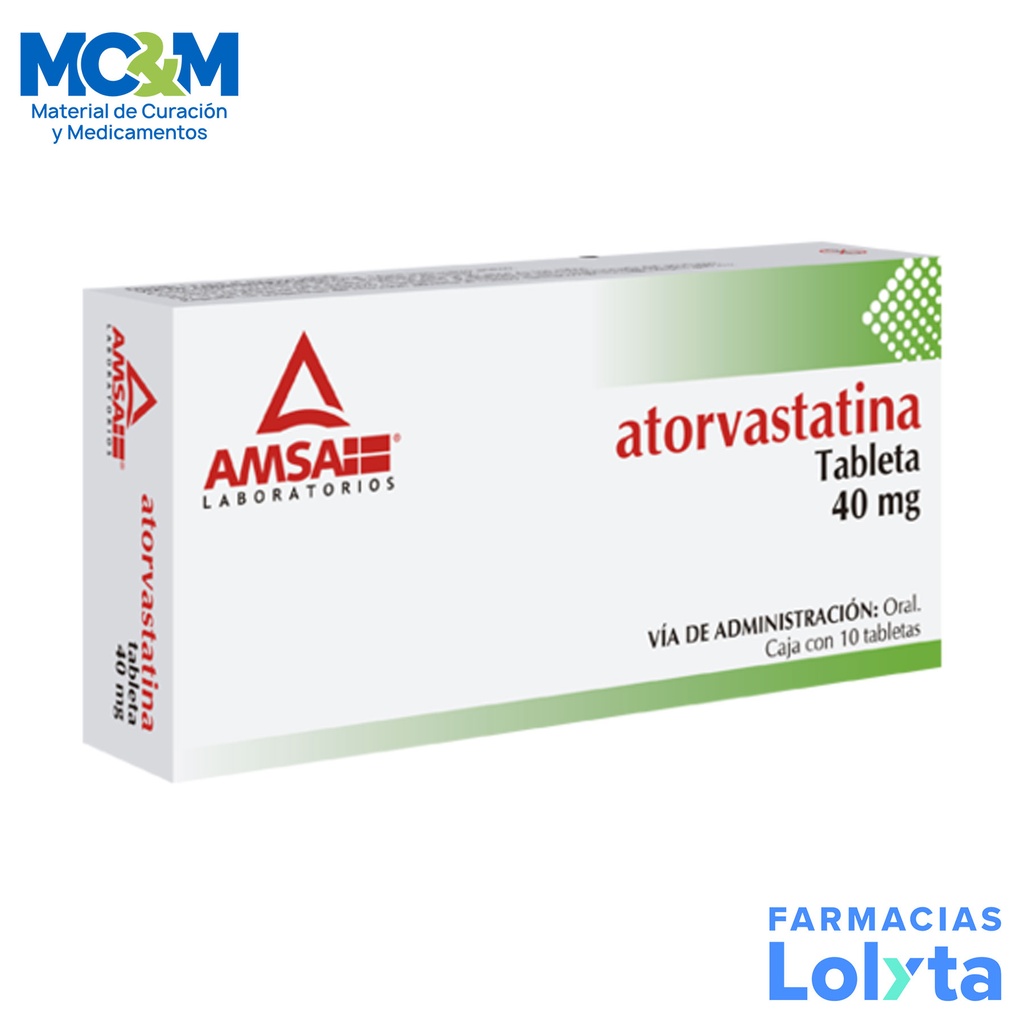 ATORVASTATINA 40MG C/10 TAB LAB AMSA
