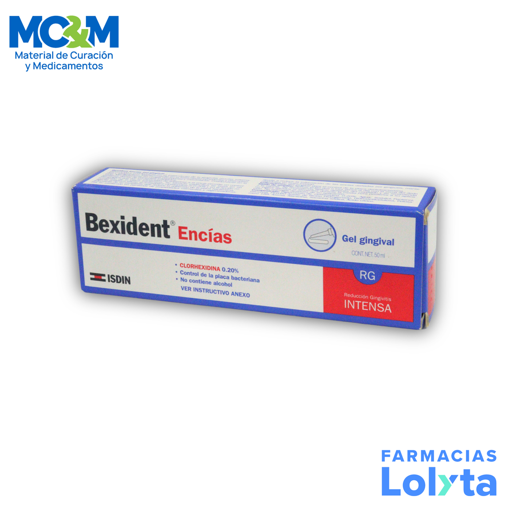 BEXIDENT ENCIAS CUIDADO INTENSIVO ACCION INMEDIATA GEL TOPICO C/50 ML CLORHEXIDINA 0.2% LAB ISDIN