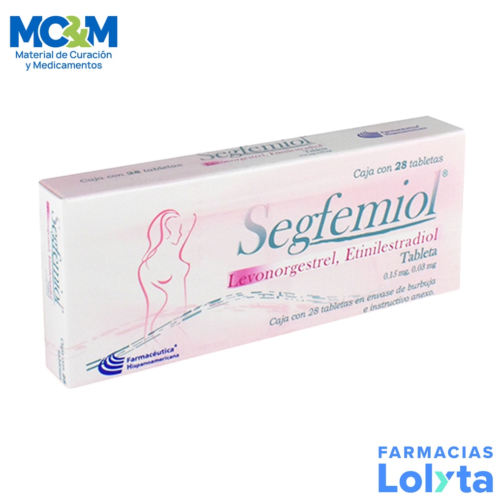 LEVONORGESTREL ETINILESTRADIOL 150/30 MCG C/28 TAB SEGFEMIOL LAB HISPANOAMERICANA