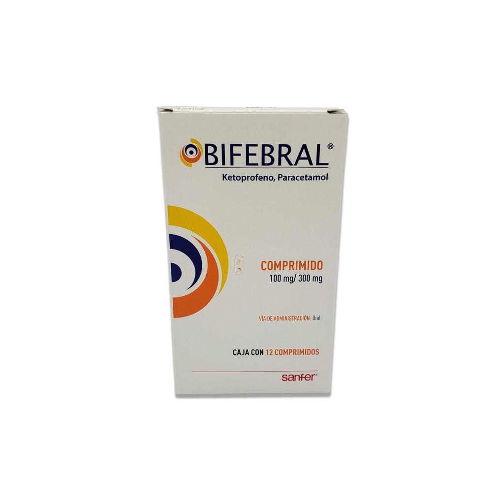 [1998] BIFEBRAL 100/300 MG C/12 COMPRIMIDOS KETOPROFENO PARACETAMOL LAB SANFER