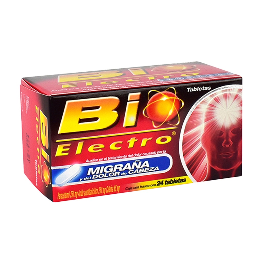 [1999] BIO ELECTRO 250/250/65 MG C/24 TAB PARACETAMOL ACIDO ACETILSALICILICO CAFEINA LAB GENOMMA
