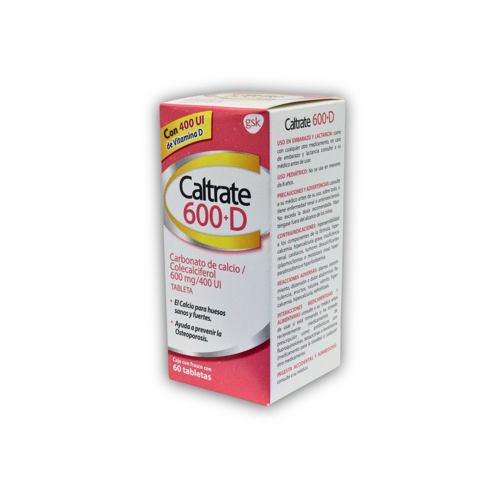 [2011] CALTRATE 600+D 600 MG/400 UI C/60 TAB CARBONATO DE CALCIO COLECALCIFEROL LAB HALEON