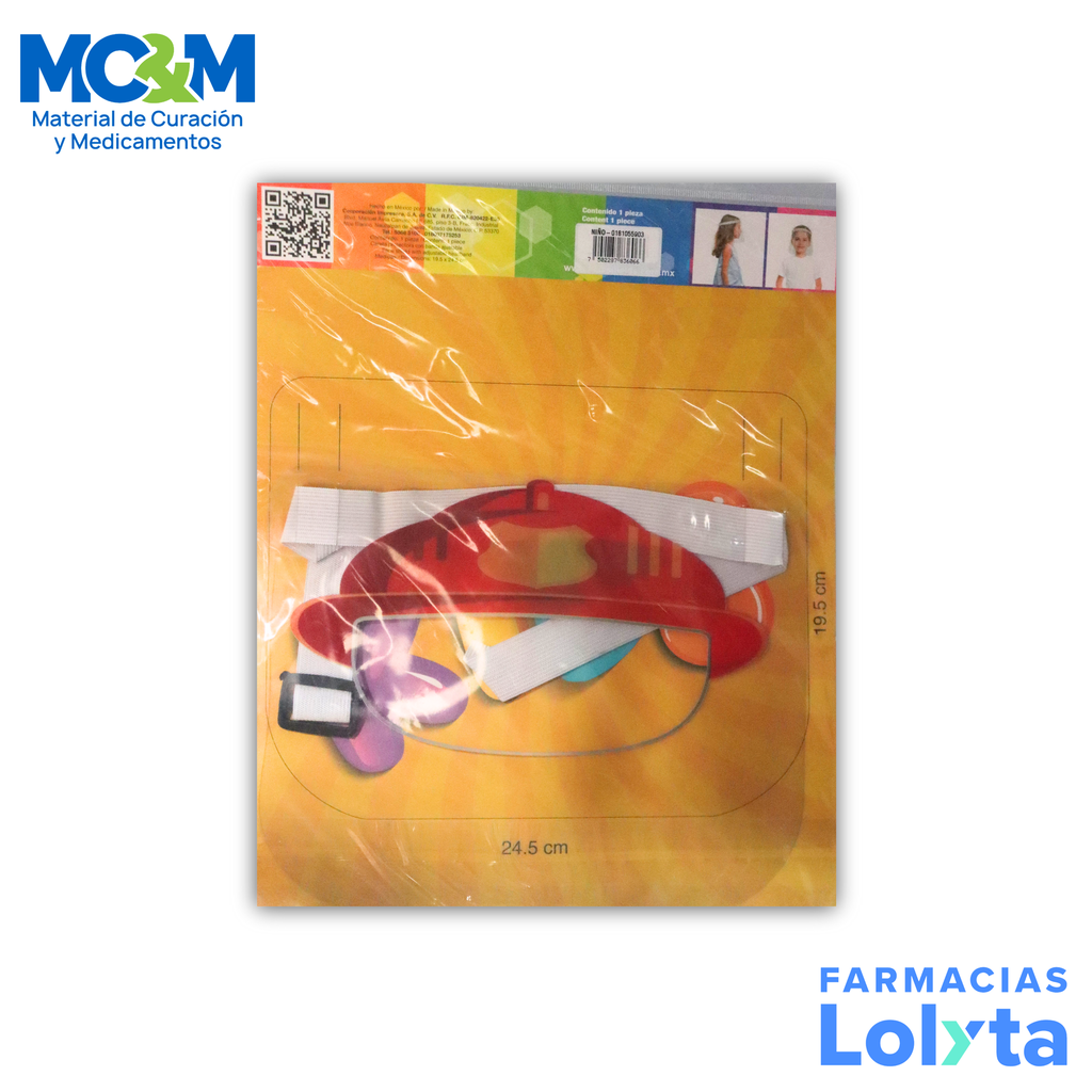 [2028] CARETA PROTECTORA IMPRESA NIÑO C/1 PIEZA FACESHIELDS4ALL