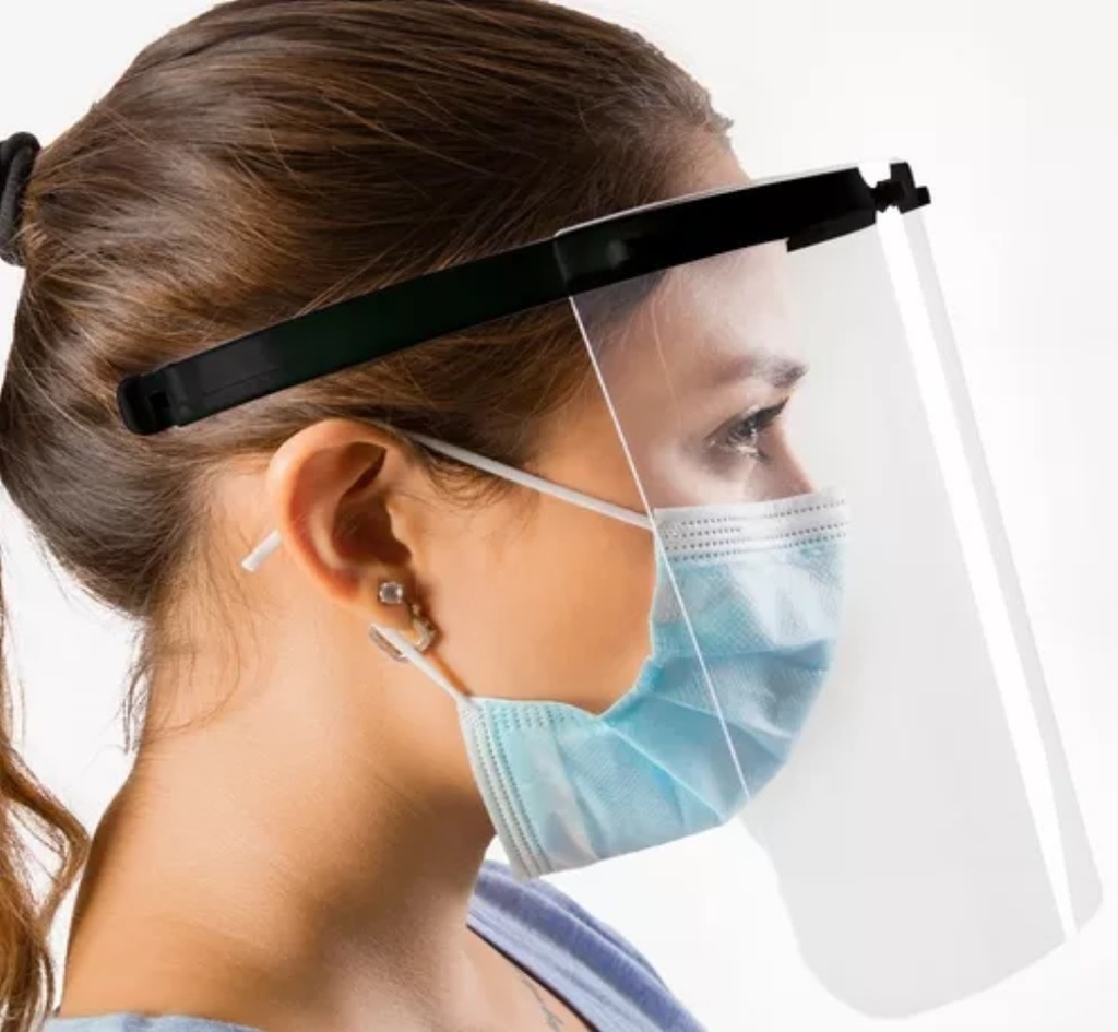 CARETA PROTECTORA ADULTO CON DIADEMA Y LIGA ELASTICA