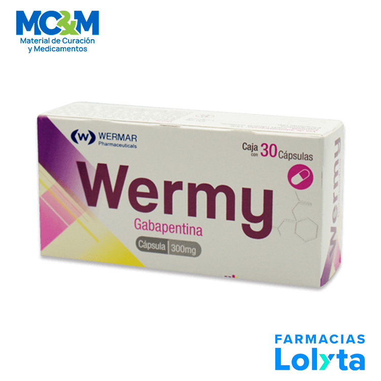 [2038] GABAPENTINA 300 MG C/30 CAP WERMY LAB WERMAR