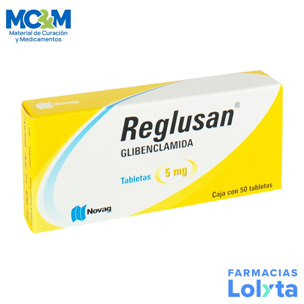 GLIBENCLAMIDA 5 MG C/50 TAB REGLUSAN LAB NOVAG