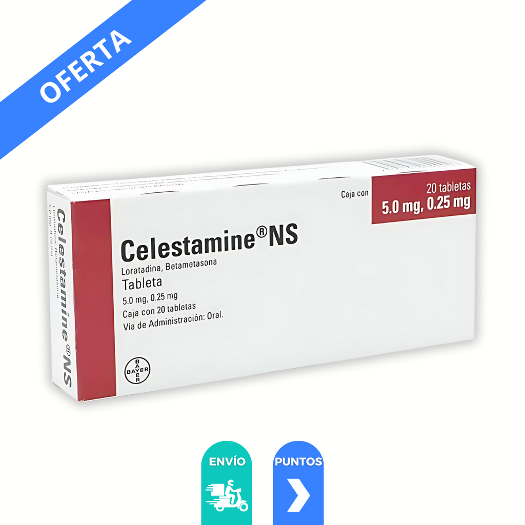 CELESTAMINE NS 5/0.25MG C/20 TAB LORATANIDA BETAMETASONA LAB BAYER