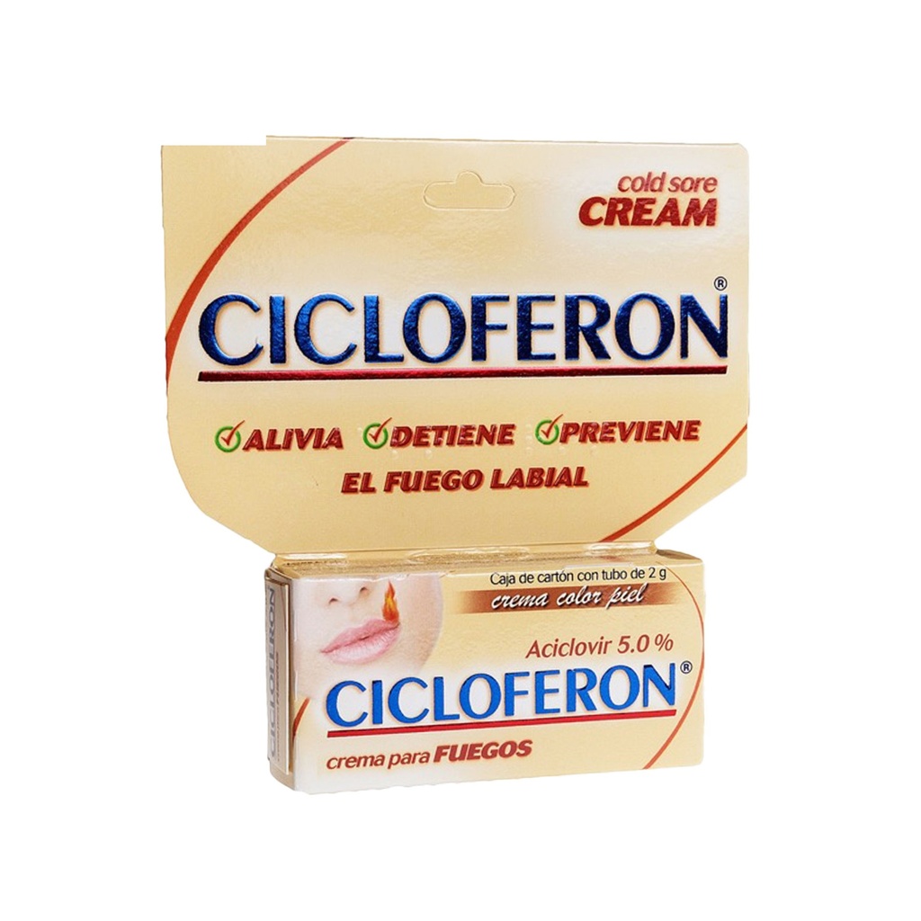 [2059] CICLOFERON COLOR PIEL CREMA 5% C/2 G ACICLOVIR LAB LIOMONT