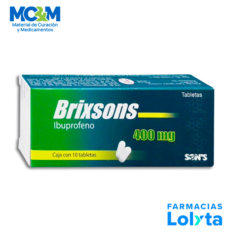 IBUPROFENO 400 MG C/10 TAB BRIXSONS LAB SONS
