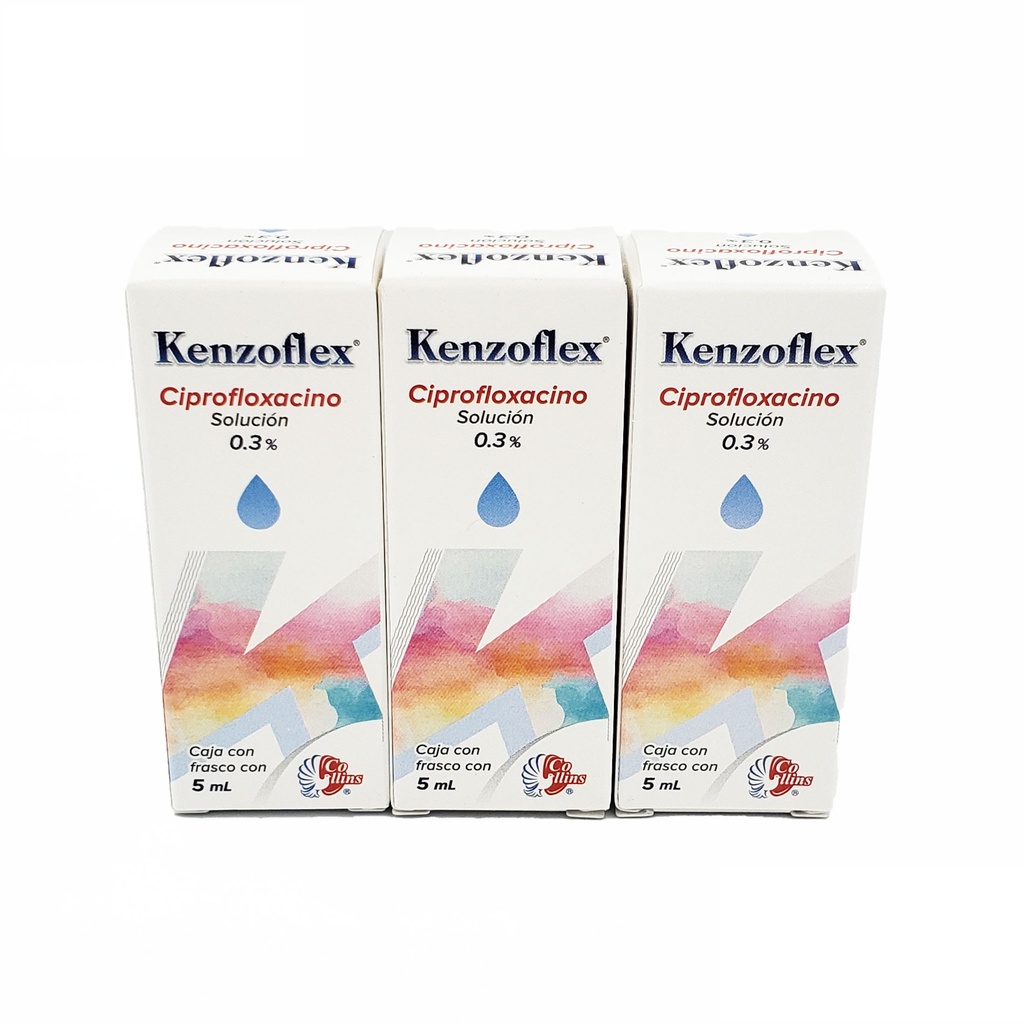 CIPROFLOXACINO SOL OFTALMICA 0.3% C/5ML KENZOFLEX LAB COLLINS