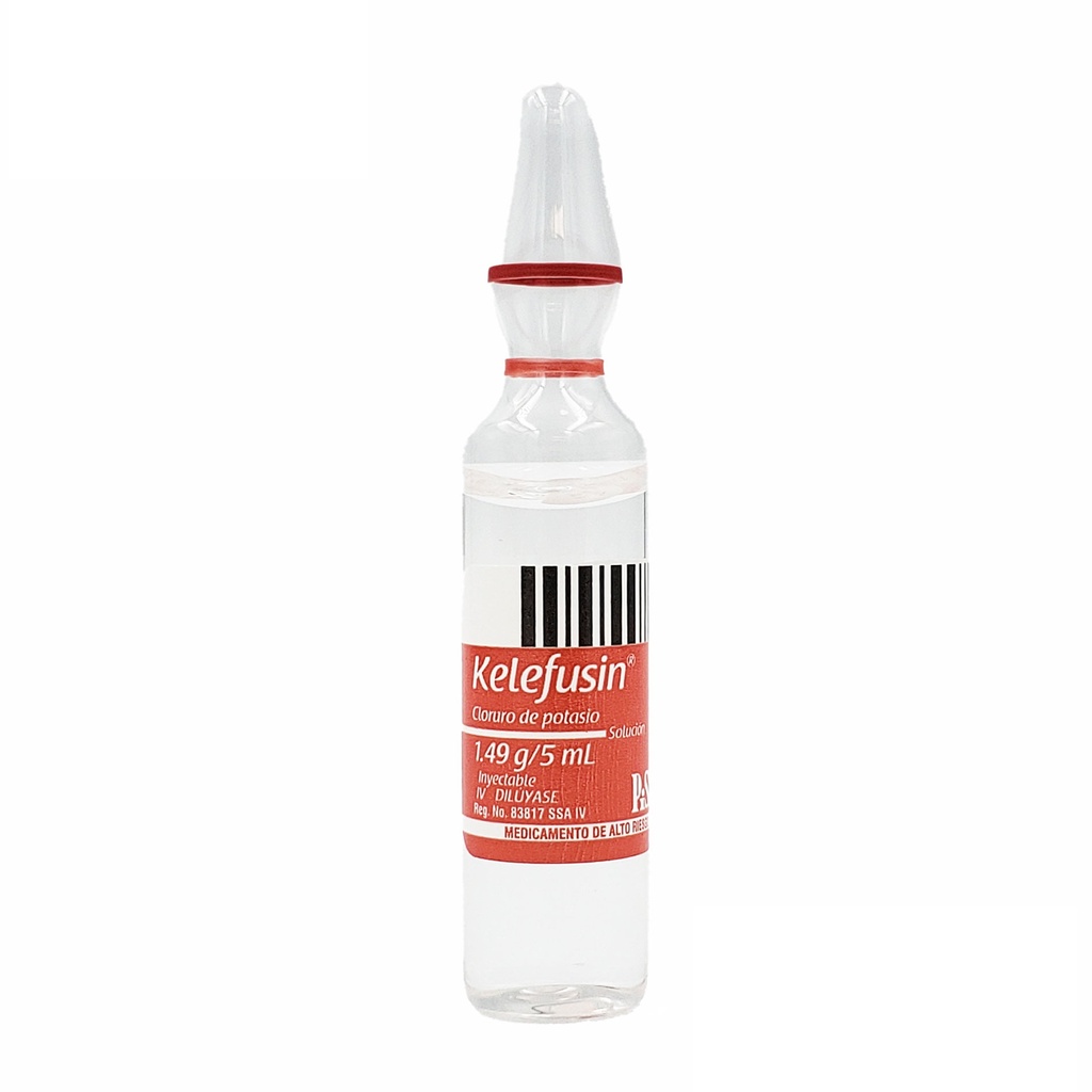 CLORURO DE POTASIO SOL INY 1.49 G/5 ML PIEZA KELEFUSIN LAB PISA