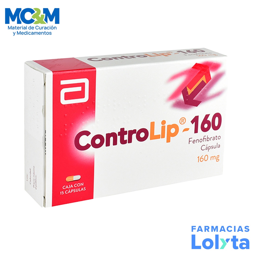 CONTROLIP 160MG C/15 CAPSULAS FENOFIBRATO LAB ABBOTT
