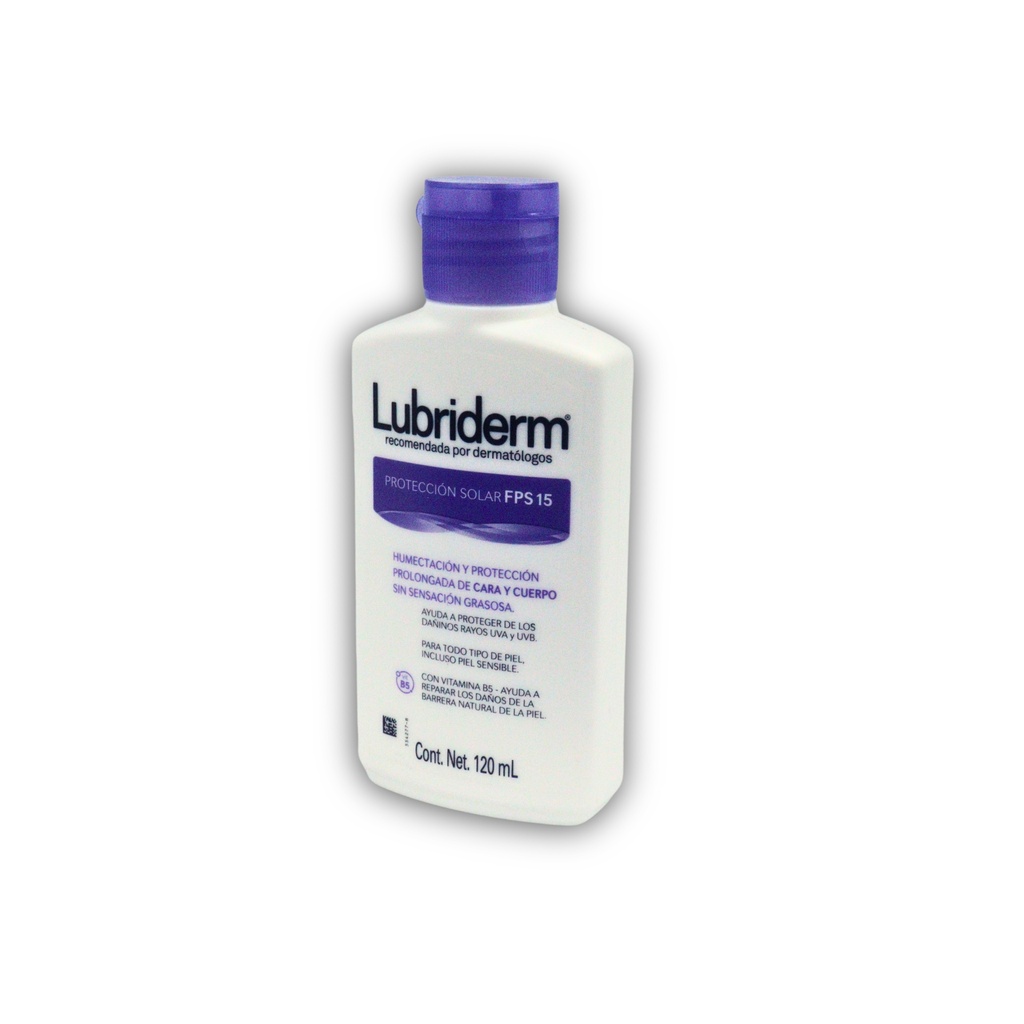 CREMA LUBRIDERM PROTECCION SOLAR FPS15 HUMECTACION Y PROTECCION PROLONGADA 120 ML JOHNSON & JOHNSON