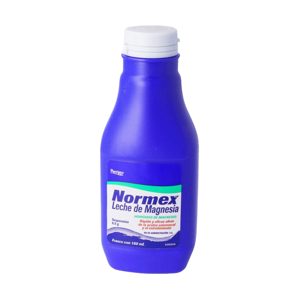 LECHE DE MAGNESIA SUSP 8.5 G C/180 ML HIDROXIDO DE MAGNESIO NORMEX LAB QUIFA