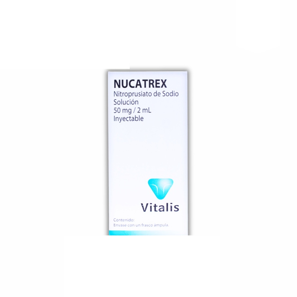 NITROPRUSIATO DE SODIO SOL INY 50 MG/2 ML NUCATREX LAB VITALIS