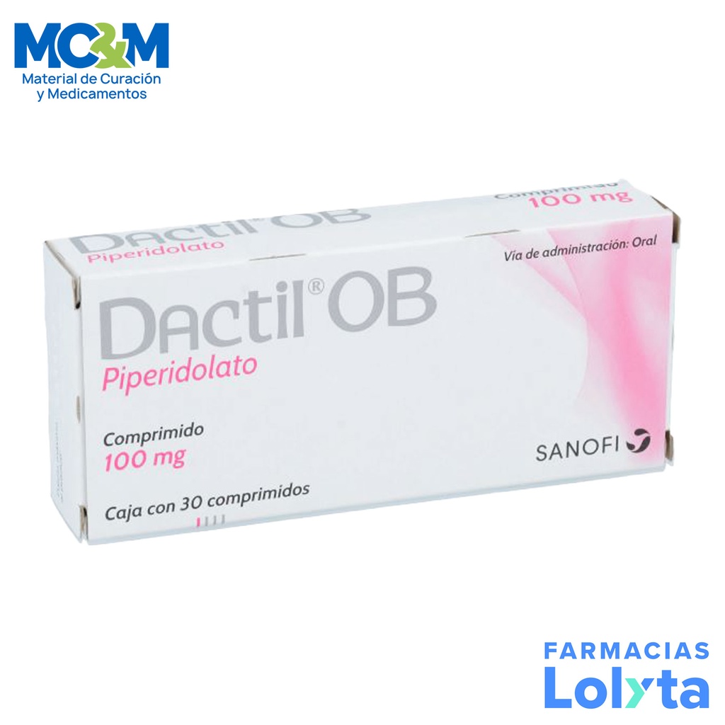 DACTIL OB 100 MG C/30 COMPRIMIDOS PIPERIDOLATO