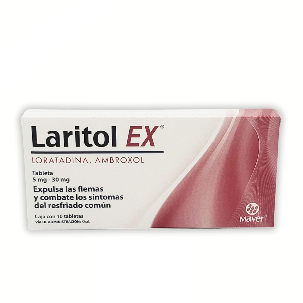 LORATADINA AMBROXOL 5/30MG C/10 TAB LARITOL EX LAB MAVER
