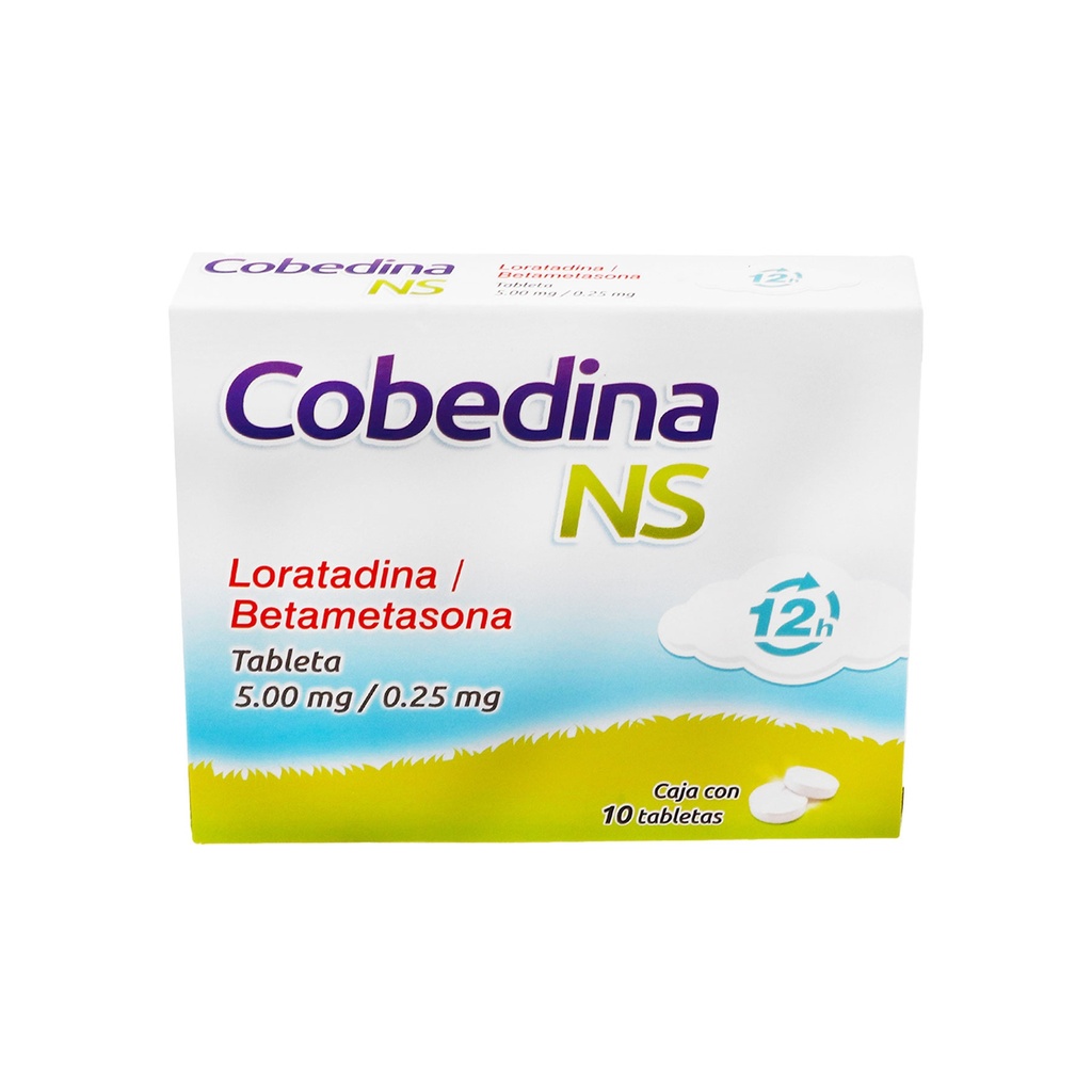 LORATADINA BETAMETASONA 5 MG/250 MCG C/10 TAB COBEDINA NS LAB COLLINS
