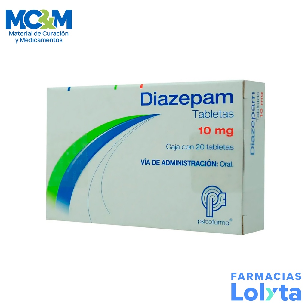 DIAZEPAM 10 MG C/20 TAB LAB PSICOFARMA GRUPO II