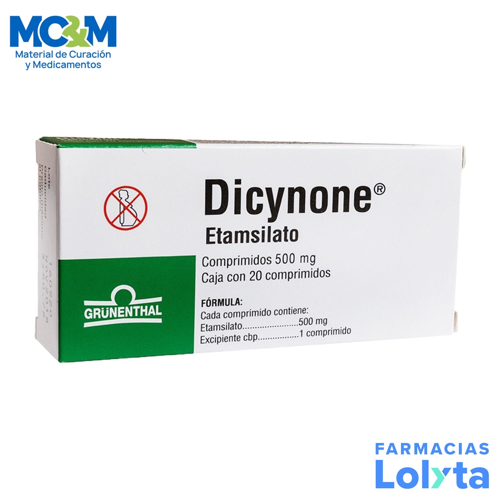 [2133] DICYNONE 500 MG C/20 TAB ETAMSILATO LAB GRUNENTHAL